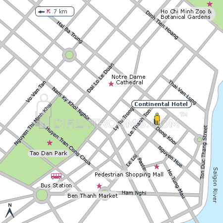 Continental Hotel map